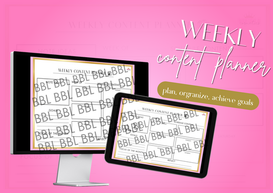 Weekly Content Calendar | Bossy Essentials